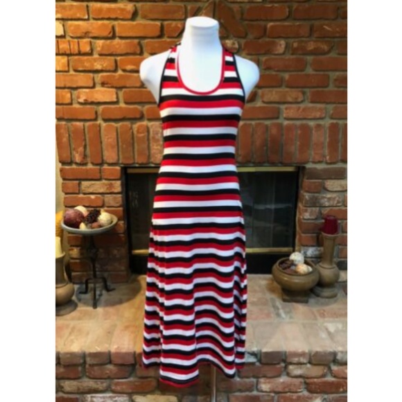 Urban Beach Cover LONG Striped Racer Maxi Dress - Picture 9 of 11